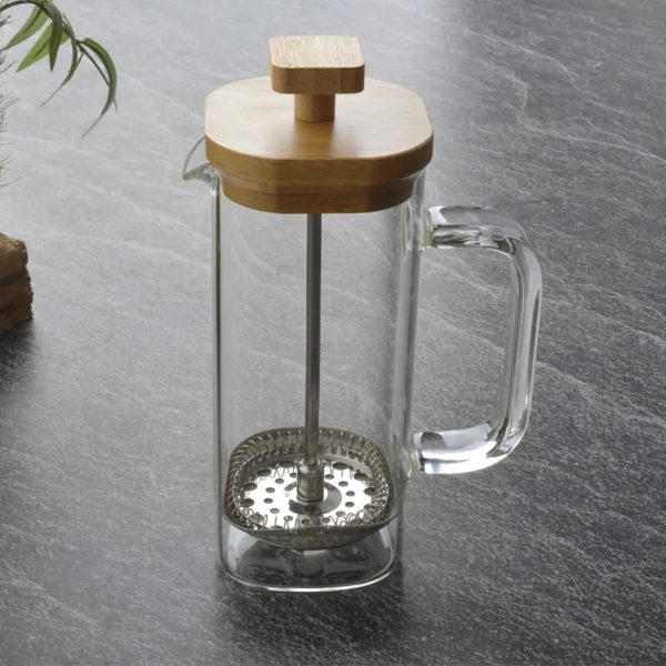 French Press Bamboo Square Lid 350 Ml